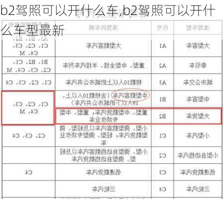 b2驾照可以开什么车,b2驾照可以开什么车型最新