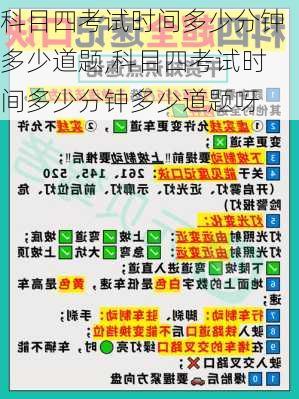 科目四考试时间多少分钟多少道题,科目四考试时间多少分钟多少道题呀